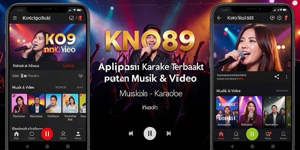 Tampilan antarmuka KNO89 dengan pilihan lagu karaoke yang menarik.