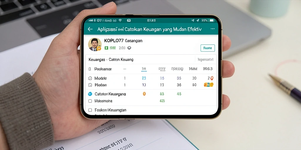 Tampilan antarmuka KOPLO77 yang memudahkan pencatatan keuangan.