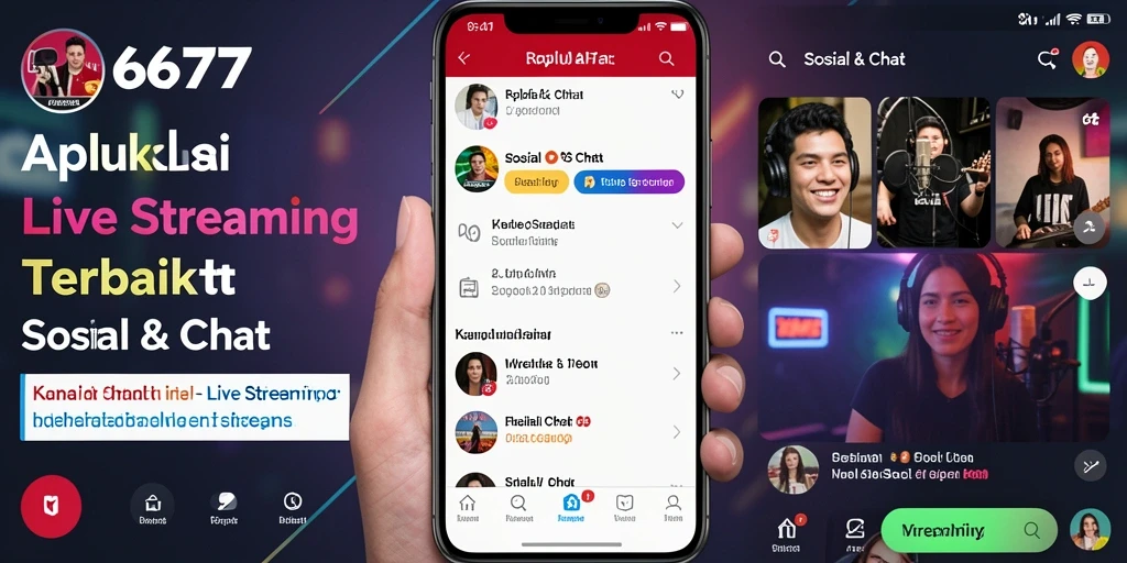 Antarmuka pengguna RP6677 yang menarik untuk Live Streaming.