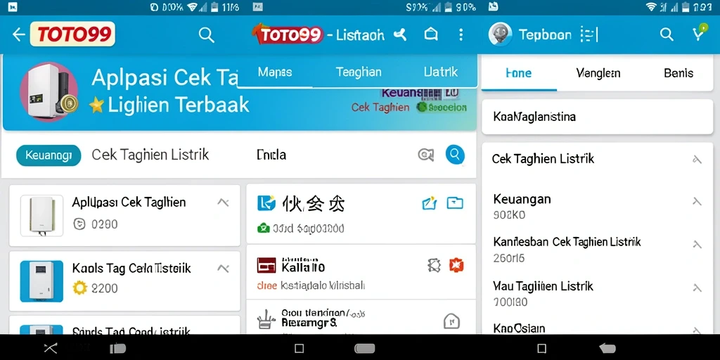 Antarmuka TOTO99 menampilkan fitur cek tagihan listrik yang praktis.