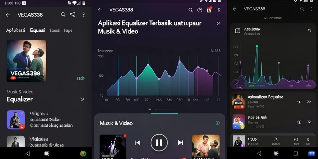 Antarmuka pengguna VEGAS338 yang intuitif dengan pengaturan Equalizer.