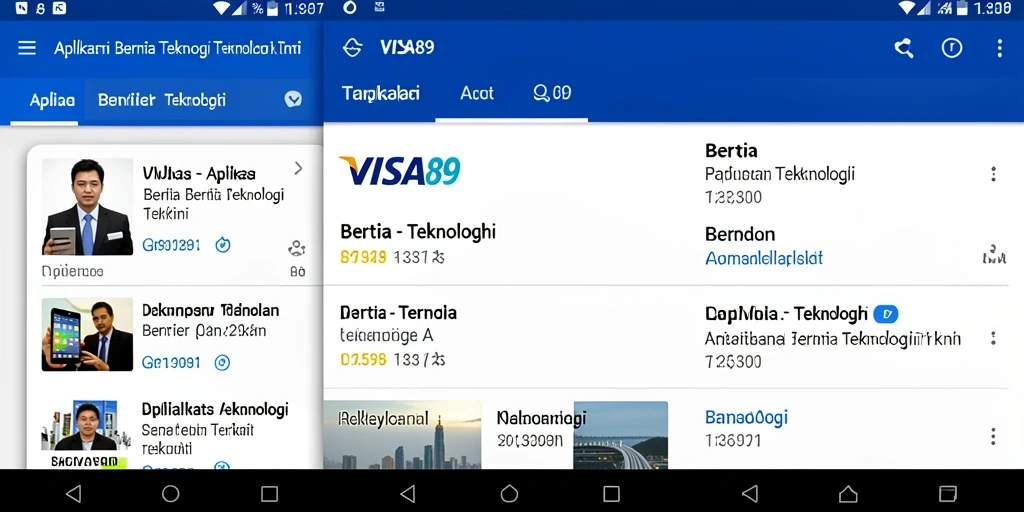 Antarmuka aplikasi VISA89 yang modern dan fungsional.