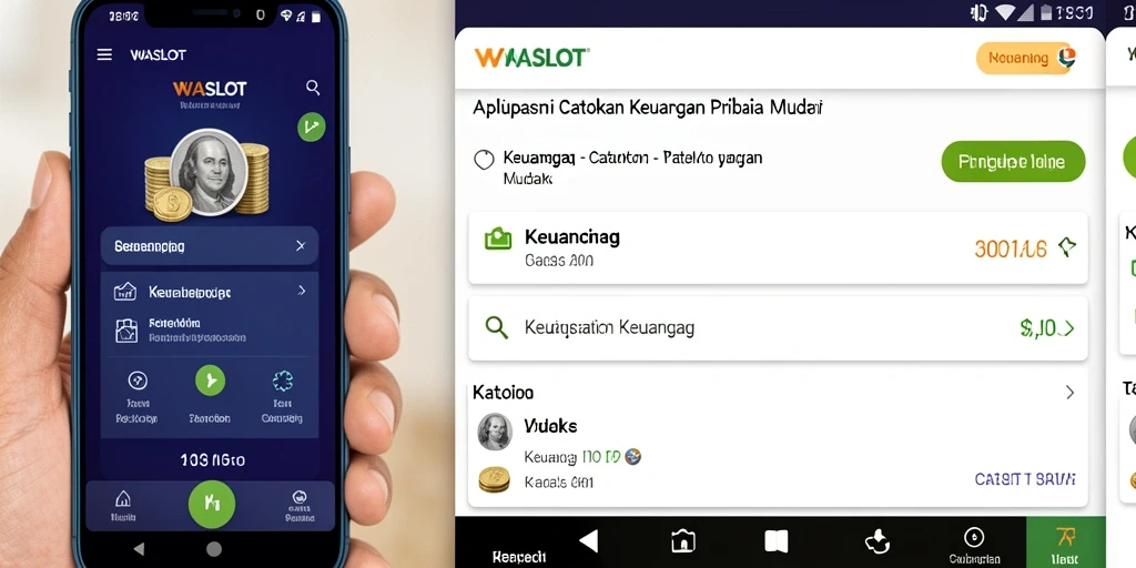 Tampilan antarmuka WASLOT yang intuitif untuk pengelolaan catatan keuangan.