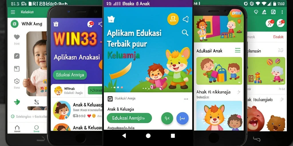 Tampilan antarmuka aplikasi WIN33 yang menarik dan edukatif