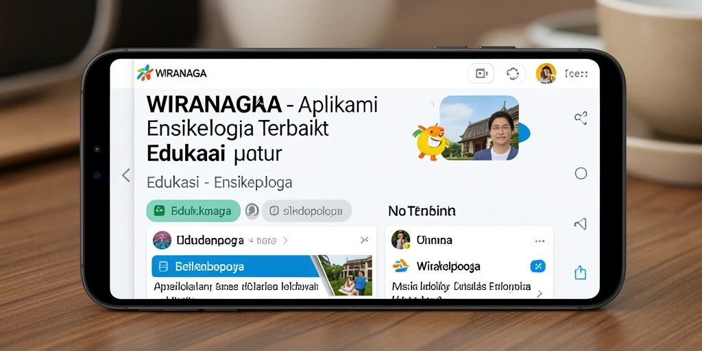 Tampilan aplikasi WIRANAGA dengan antarmuka informatif dan interaktif.